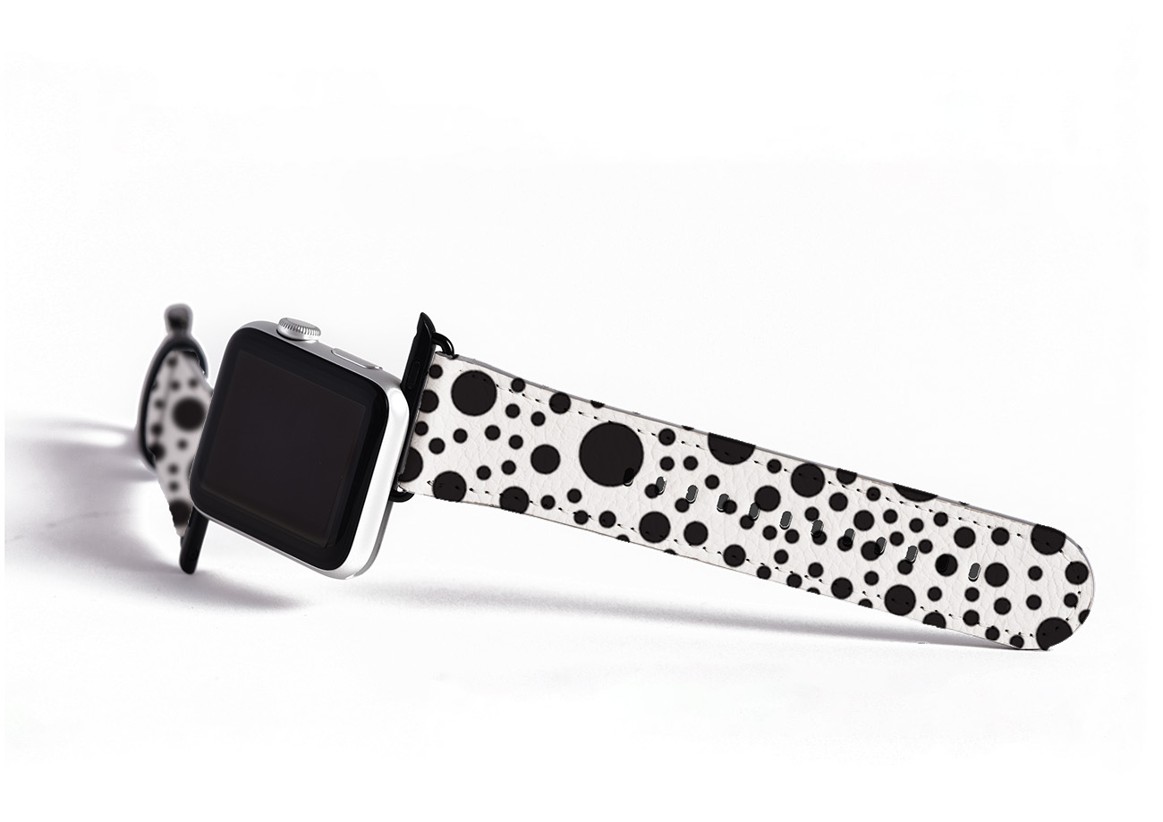 Black Polka Dots Apple Watch Strap