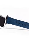 Blue Leather Apple Watch Strap