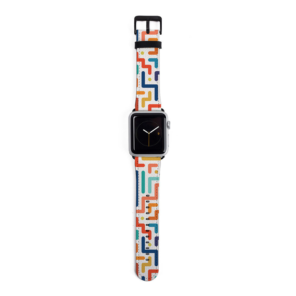 Colorful Lines Pattern Apple Watch Strap