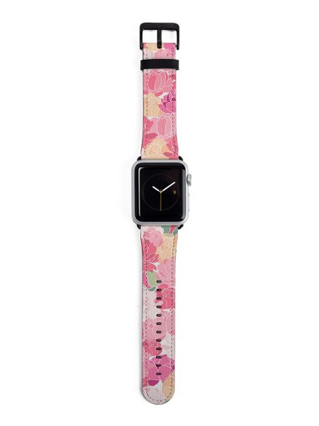 Pink Flowers Apple Watch Strap