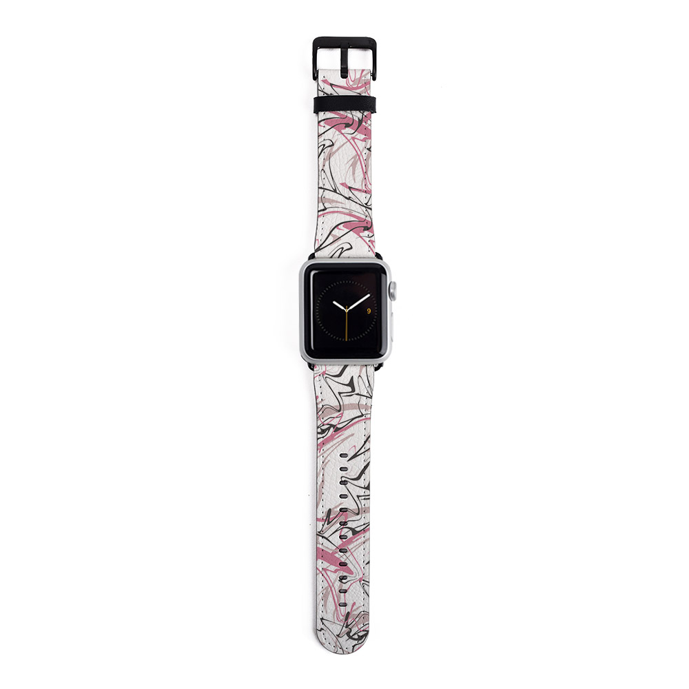 Pink Paint Splash Apple Watch Strap