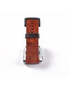 Rough Red Leather Apple Watch Strap