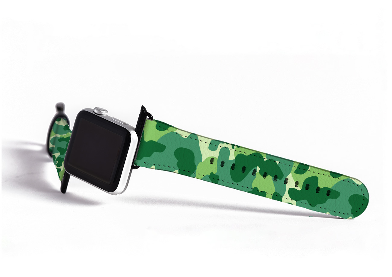 Green Camouflage Apple Watch Strap