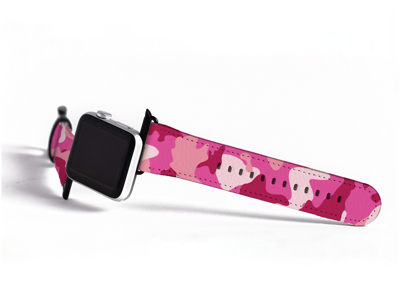 Pink Camouflage Apple Watch Strap