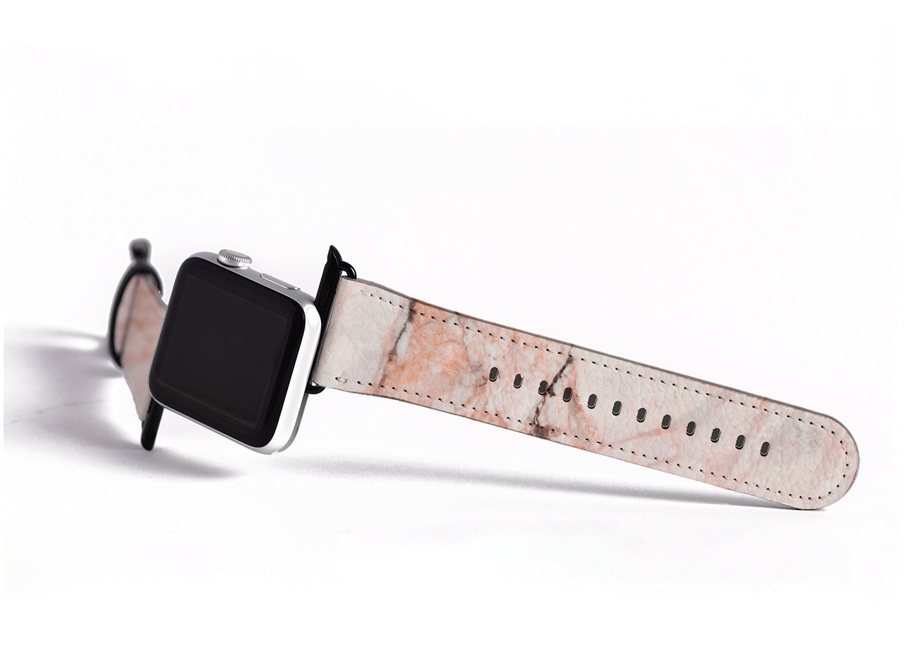Pink Rock Marble Apple Watch Strap